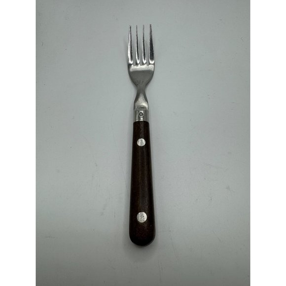 Vintage WF Mardi Gras Stainless Steel Fork With Dark Wood Handle - Picture 6 of 7
